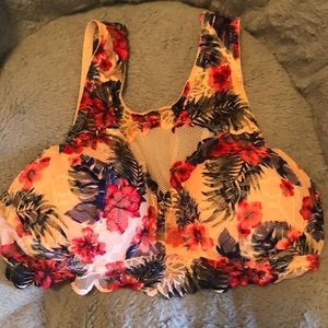 PINK Victoria’s Secret high neck tropical bralette
